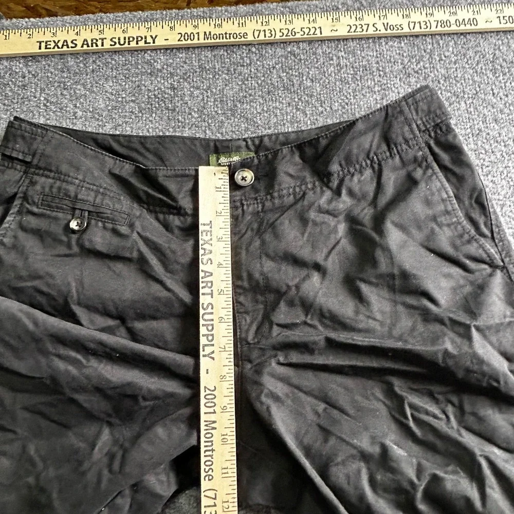 Eddie Bauer Shorts Mens Size 34 Black Vashon Fit Cotton Casual Flat Front Hiking